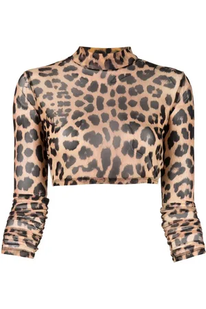 Philipp Plein Cropped-Top mit Leo-Print