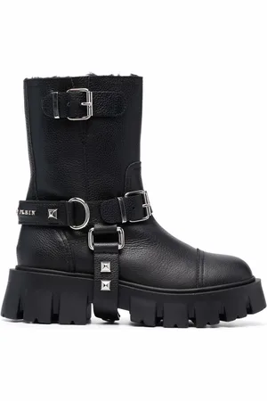 Philipp Plein Bikerstiefel mit Nieten