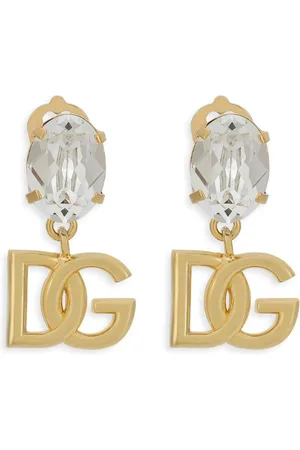 Dolce & Gabbana Ohrringe mit strassverziertem DG-Logo