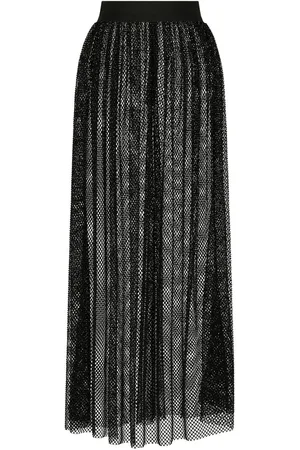 Dolce & Gabbana Maxirock aus Mesh mit Strassverzierung