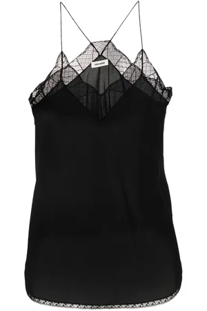 Zadig & Voltaire Spaghettitop mit Spitzenbesatz