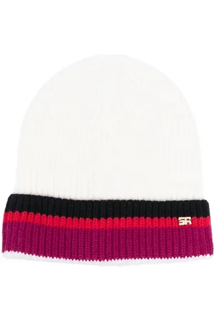 Sonia by Sonia Rykiel Gerippte Strickmütze mit Logo-Schild
