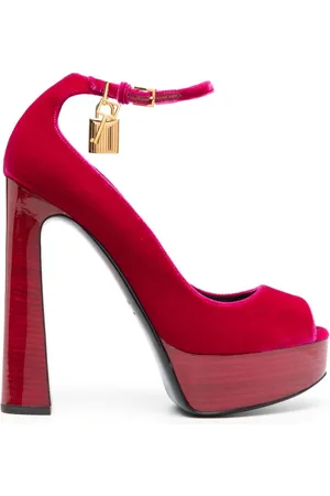 Tom Ford Plateau-Samtsandalen