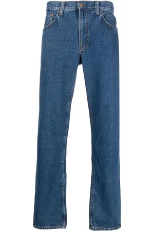 Nudie Jeans Halbhohe Straight-Leg-Jeans