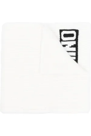 Moschino Gerippter Schal mit Logo