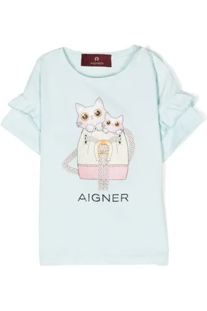 Aigner T-Shirt mit Katzen-Print