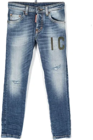 Dsquared2 Slim-Fit-Jeans mit "Icon"-Print