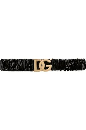 Dolce & Gabbana Gürtel aus Lackleder mit DG-Logo
