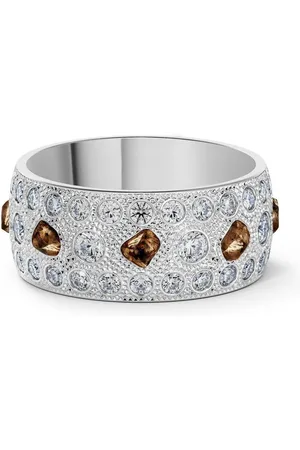 De Beers Großer 18kt Talisman Weißgoldring