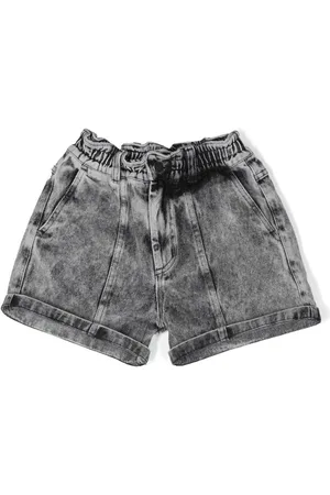 Le pandorine Jeans-Shorts mit Acid-Wash-Effekt