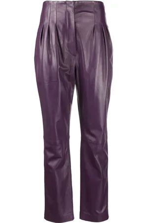 Alberta Ferretti Tapered-Hose aus Leder
