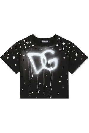 Dolce & Gabbana Verziertes T-Shirt mit Logo-Print