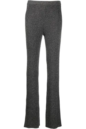 Alberta Ferretti Gerade Hose aus geripptem Strick
