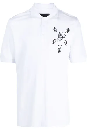 Philipp Plein Poloshirt mit Totenkopf-Print