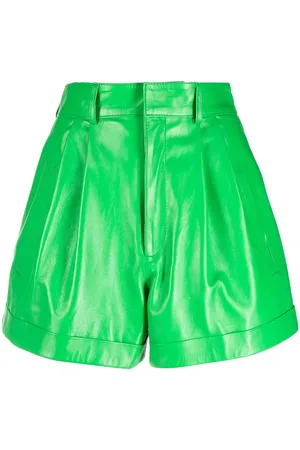 Manokhi Ledershorts mit hohem Bund
