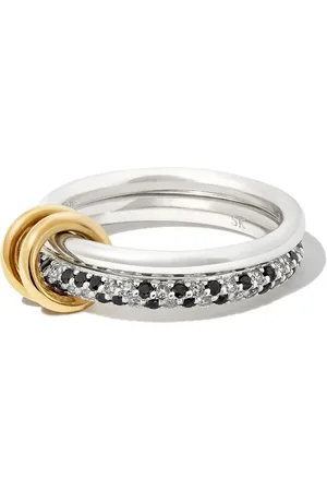 SPINELLI KILCOLLIN 18kt Virgo Petite Noir Weißgoldring mit Diamanten
