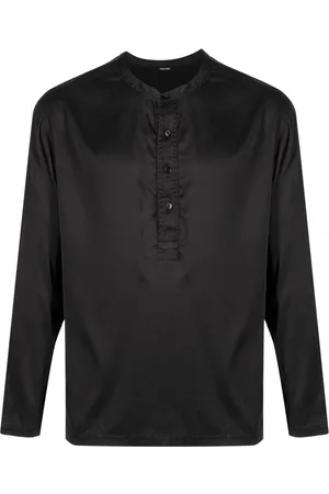 Tom Ford Seidenhemd mit kurzer Knopfleiste