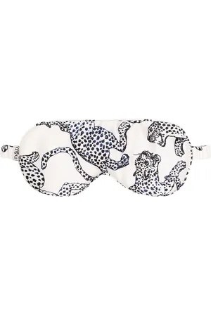 Desmond & Dempsey Schlafmaske mit Leoparden-Print