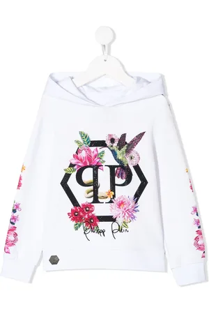 Philipp Plein Kapuzenpullover mit Blumen