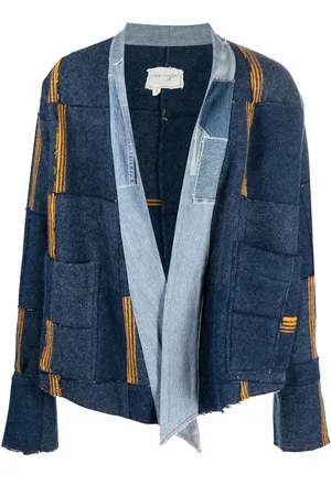 GREG LAUREN Kurzmantel im Patchwork-Look