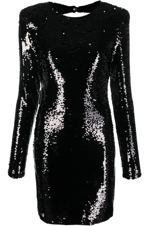 Philipp Plein Langärmeliges Kleid mit Pailletten