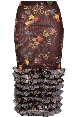 Molly Goddard Minirock mit Blumen-Print