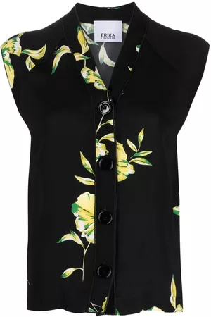 ERIKA CAVALLINI Damen Print Blusen - Bluse mit Blumen-Print