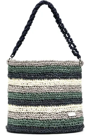 0711 Gestreifte Strandtasche