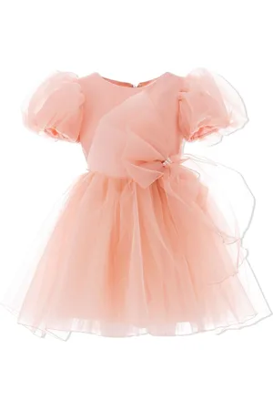 Tulleen Organza-Kleid mit Schleife