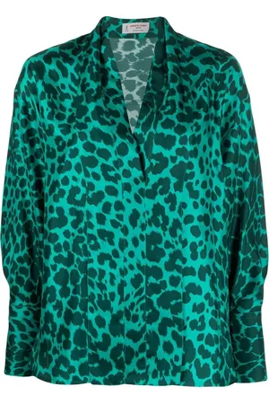 ALBERTO BIANI Seidenhemd mit Leoparden-Print