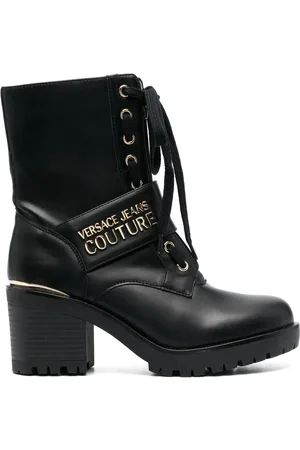 VERSACE Stiefel mit Logo-Schild