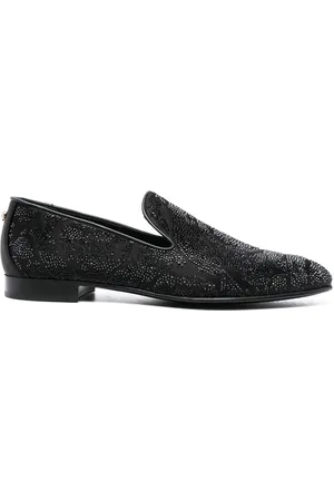 VERSACE Barocco Silhouette Loafer mit Strassverzierung