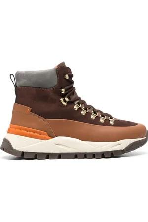 santoni Hiking-Boots mit Kontrasteinsätzen
