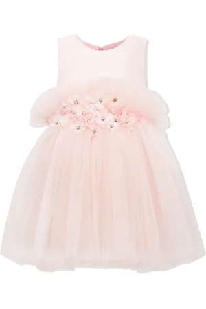 Tulleen Tüllkleid mit Blumenapplikation