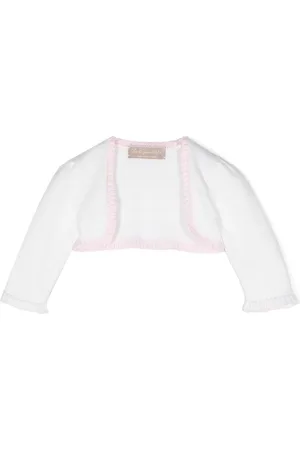 LA STUPENDERIA Cropped-Cardigan mit Rüschen