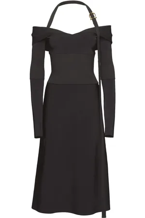 Salvatore Ferragamo Schulterfreies Midikleid