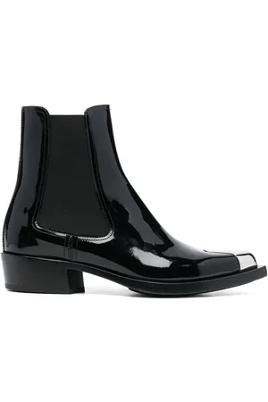 Alexander McQueen Stiefeletten aus Lackleder