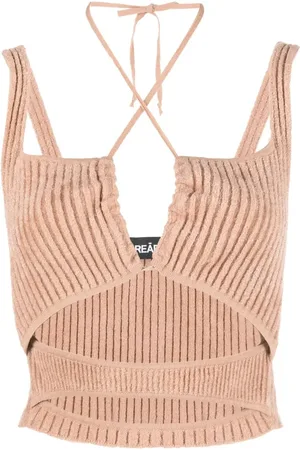 ANDREADAMO Strickoberteil mit Raffung