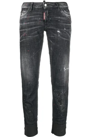 Dsquared2 Cropped-Jeans mit Farbklecksen