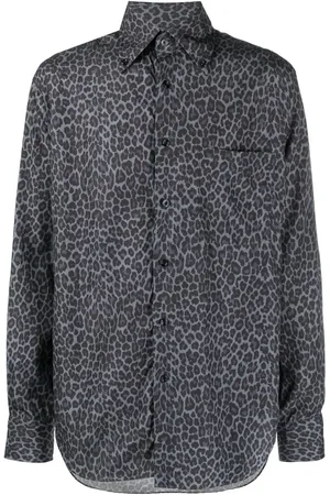 Tom Ford Hemd mit Leoparden-Print