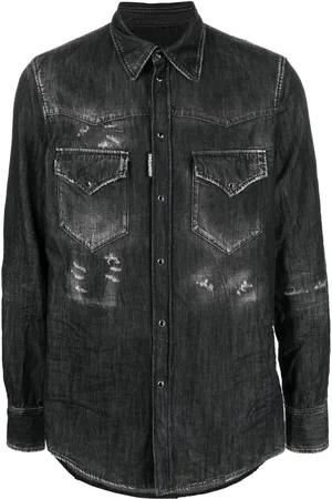 Dsquared2 Jeanshemd im Distressed-Look