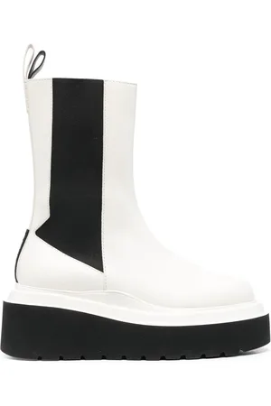 3Juin Zweifarbige Chelsea-Boots