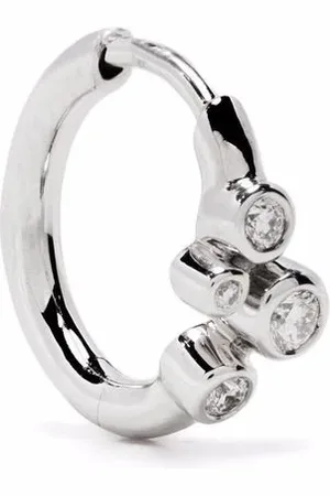 Maria Black 14kt Huggy Weißgoldohrringe mit Diamanten