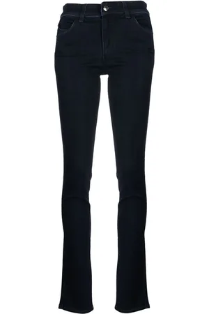 Emporio Armani Schmale Hose mit hohem Bund