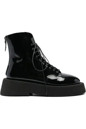 MARSÈLL Schnürstiefel aus Lackleder 55mm
