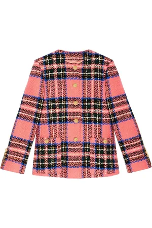 Gucci Bouclé-Jacke mit Schottenkaro