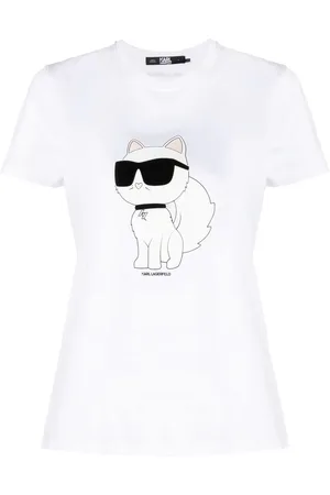 Karl Lagerfeld Ikon Choupette T-Shirt aus Bio-Baumwolle