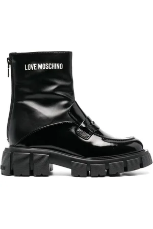 Moschino Stiefeletten mit Logo-Print