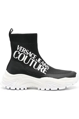 VERSACE Sock-Sneakers mit Logo-Print