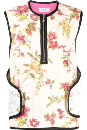 Marine Serre Weste mit Blumen-Print